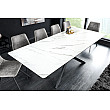 Rozkladací jedálenský stôl Alpine 43844 160/200x90cm Ceramik White marble