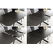 Rozkladací jedálenský stôl Alpine 43845 160/200x90cm Ceramik antracite
