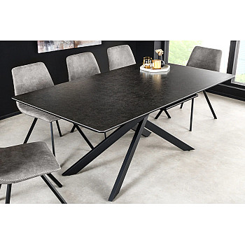 Rozkladací jedálenský stôl Alpine 43845 160/200x90cm Ceramik antracite