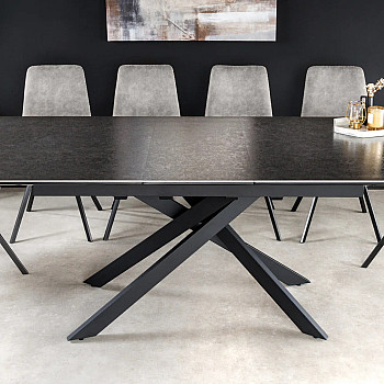Rozkladací jedálenský stôl Alpine 43845 160/200x90cm Ceramik antracite