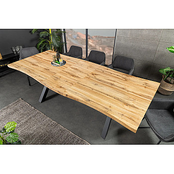 Rozkladací jedálenský stôl 45078 160/200x90cm Divoký dub fólia