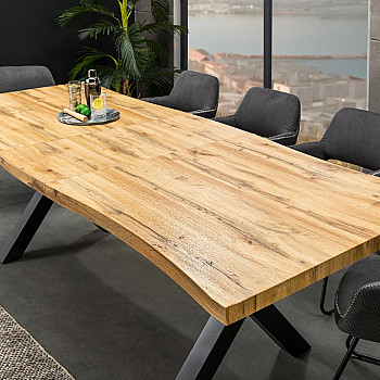 Rozkladací jedálenský stôl 45079 180/220x90cm Divoký dub fólia
