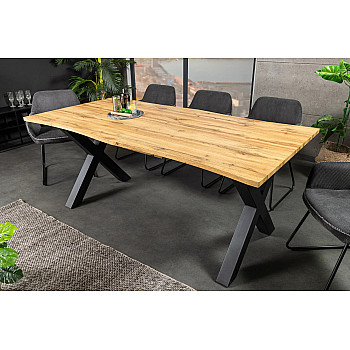 Rozkladací jedálenský stôl 45079 180/220x90cm Divoký dub fólia Rozkladací jedálenský stôl 45079 180/220x90cm Divoký dub fólia