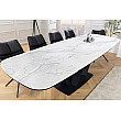 Rozkladací jedálenský stôl 45177 180/220/260 x 90cm White Ceramik