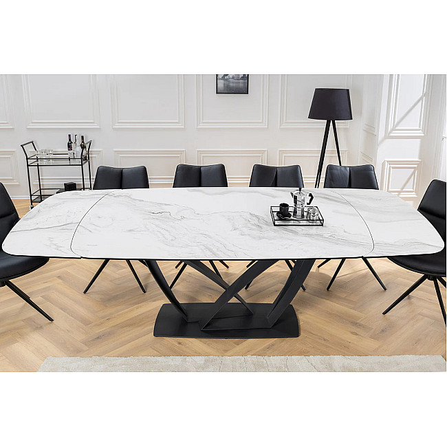 Rozkladací jedálenský stôl 45177 180/220/260 x 90cm White Ceramik