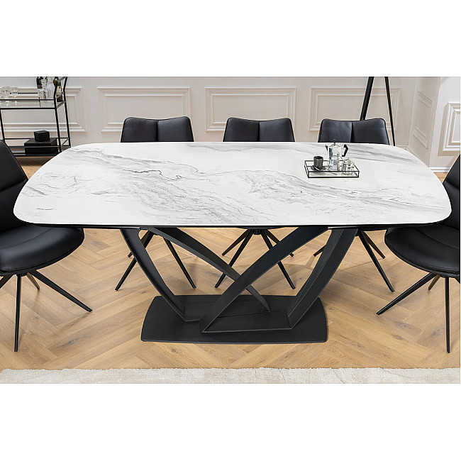 Rozkladací jedálenský stôl 45177 180/220/260 x 90cm White Ceramik