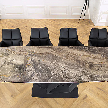 Rozkladací jedálenský stôl 45178 180/220/260 x 90cm Taupe Ceramik 