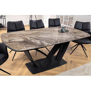 Rozkladací jedálenský stôl 45178 180/220/260 x 90cm Taupe Ceramik 