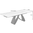 Rozkladací jedálenský stôl Infinity 45180 180/220/260 x 90cm White Ceramik Rozkladací jedálenský stôl Infinity 45180 180/220/260 x 90cm White Ceramik