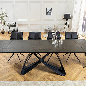 Rozkladací jedálenský stôl Infinity 45182 180/220/260 x 90cm Rust black Ceramik 