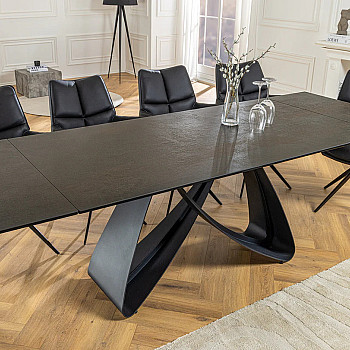 Rozkladací jedálenský stôl Infinity 45182 180/220/260 x 90cm Rust black Ceramik 