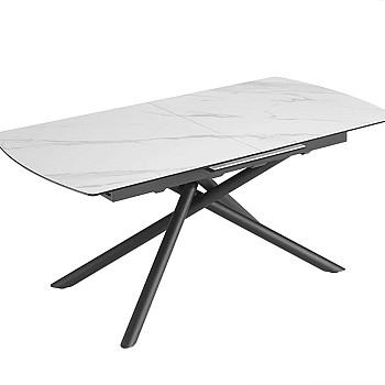 Rozkladací jedálenský stôl Mikado 46495 180/230x90cm Ceramik white marble