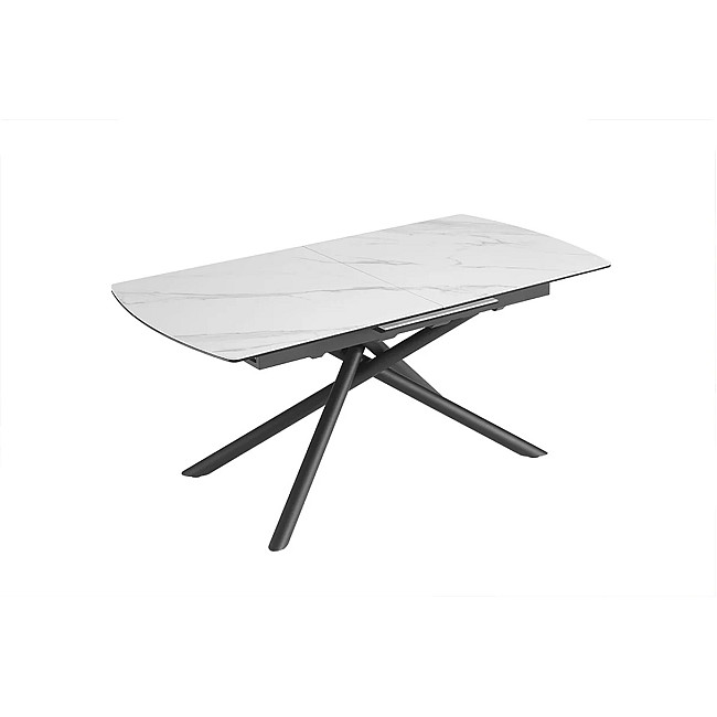 Rozkladací jedálenský stôl Mikado 46495 180/230x90cm Ceramik white marble