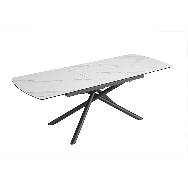 Rozkladací jedálenský stôl Mikado 46495 180/230x90cm Ceramik white marble