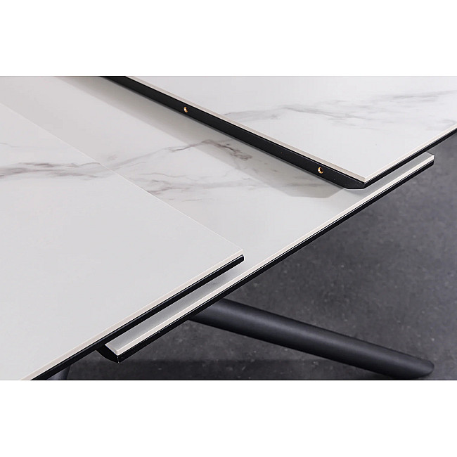 Rozkladací jedálenský stôl Mikado 46495 180/230x90cm Ceramik white marble