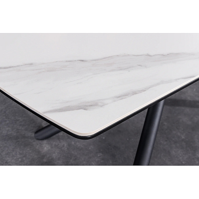 Rozkladací jedálenský stôl Mikado 46495 180/230x90cm Ceramik white marble