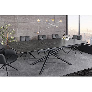 Rozkladací jedálenský stôl Mikado 46496 180/230x90cm Ceramik graphite marble