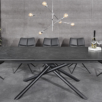 Rozkladací jedálenský stôl Mikado 46496 180/230x90cm Ceramik graphite marble
