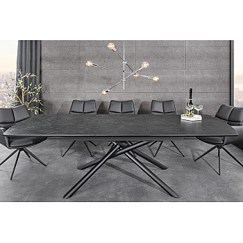 Rozkladací jedálenský stôl Mikado 46496 180/230x90cm Ceramik graphite marble