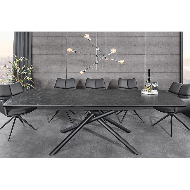 Rozkladací jedálenský stôl Mikado 46496 180/230x90cm Ceramik graphite marble