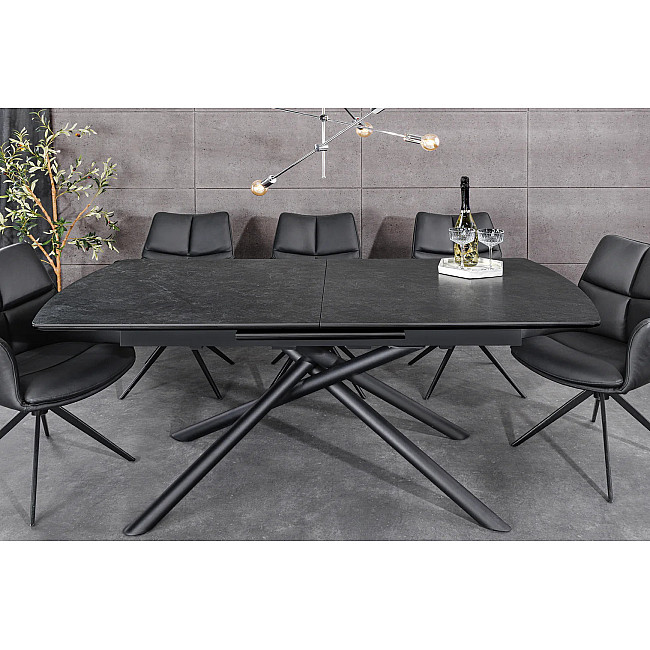 Rozkladací jedálenský stôl Mikado 46496 180/230x90cm Ceramik graphite marble