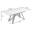 Rozkladací jedálenský stôl Atlas 46497 160/200x90cm Ceramik white marble