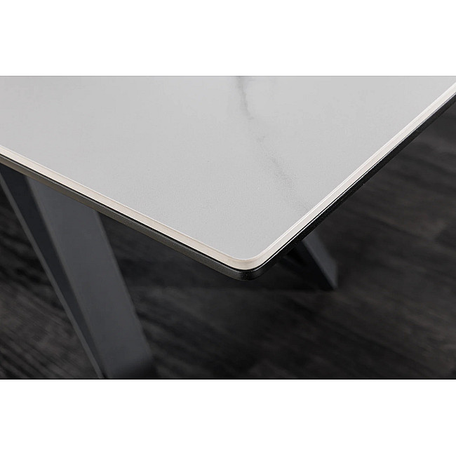 Rozkladací jedálenský stôl Atlas 46497 160/200x90cm Ceramik white marble