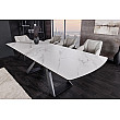 Rozkladací jedálenský stôl 46498 Concord 180/230 x 90cm White marble Look Ceramik