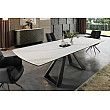 Rozkladací jedálenský stôl 46498 Concord 180/230 x 90cm White marble Look Ceramik