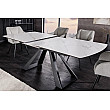 Rozkladací jedálenský stôl 46498 Concord 180/230 x 90cm White marble Look Ceramik