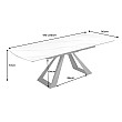Rozkladací jedálenský stôl 46498 Concord 180/230 x 90cm White marble Look Ceramik