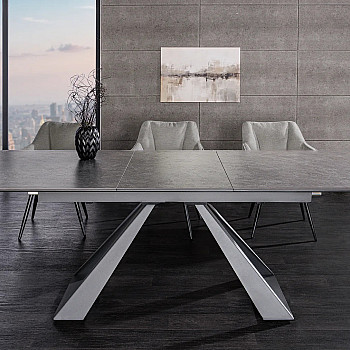 Rozkladací jedálenský stôl 46499 Concord 180/230 x 90cm Graphite Ceramik 