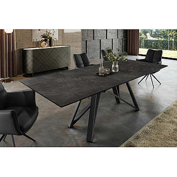 Rozkladací jedálenský stôl Atlas 46500 160/200x90cm Ceramik graphite marble
