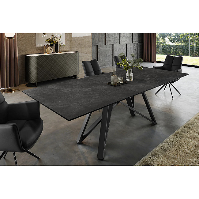 Rozkladací jedálenský stôl Atlas 46500 160/200x90cm Ceramik graphite marble