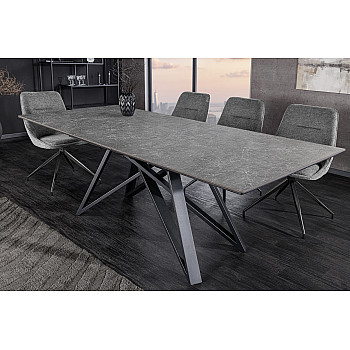 Rozkladací jedálenský stôl Atlas 46500 160/200x90cm Ceramik graphite marble