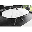 Rozkladací jedálenský stôl Mikado 46503 120/160x90cm Ceramik white marble