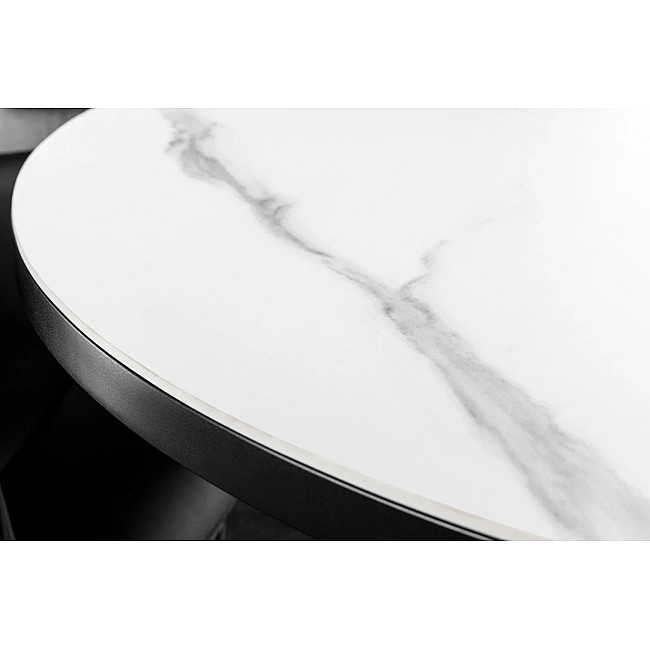 Rozkladací jedálenský stôl Mikado 46503 120/160x90cm Ceramik white marble