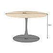 Jedálenský stôl 46559 Atelier Ø120cm Natural Dub Dyha