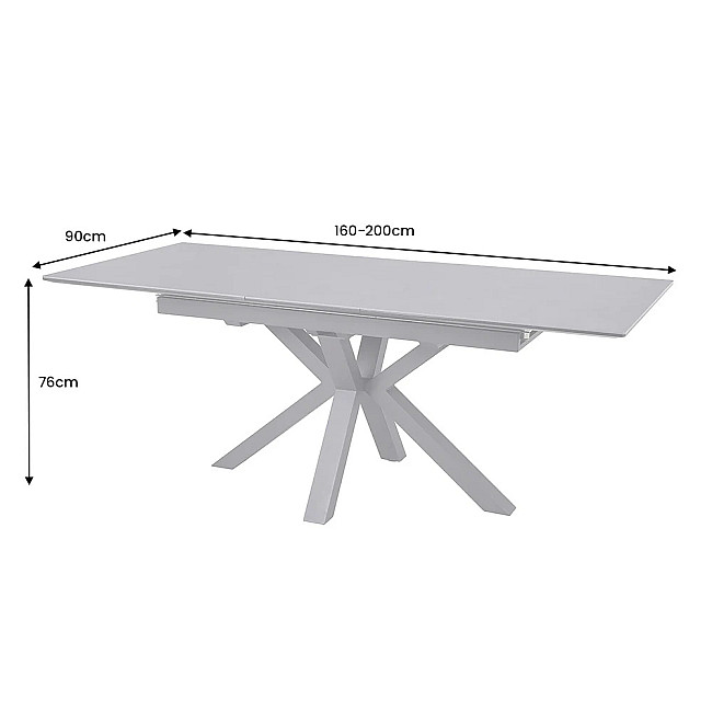 Rozkladací jedálenský stôl Eternity 46624 160/200x90cm Ceramik graphite