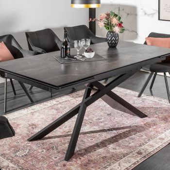 Rozkladací jedálenský stôl 40170 180/220/260 x 90cm Lava Look Ceramik 