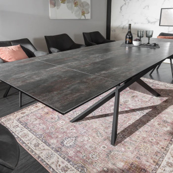 Rozkladací jedálenský stôl 40170 180/220/260 x 90cm Lava Look Ceramik 