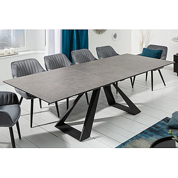 Rozkladací jedálenský stôl 40648 180/230 x 90cm Anthracite Ceramik 