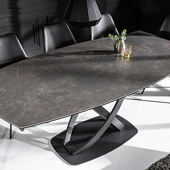 Rozkladací jedálenský stôl 41398 130/190 x 100cm Antracit Ceramik  Rozkladací jedálenský stôl 41398 130/190 x 100cm Antracit Ceramik