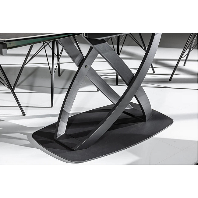 Rozkladací jedálenský stôl 41398 130/190 x 100cm Antracit Ceramik