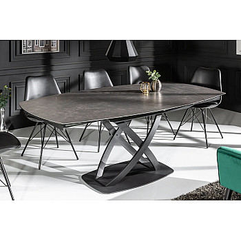 Rozkladací jedálenský stôl 41398 130/190 x 100cm Antracit Ceramik 