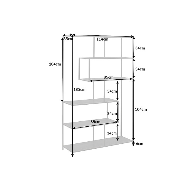 Knižnica/Regál 42023 115cm Slim Line Čierny jaseň Knižnica/Regál 42023 115cm Slim Line Čierny jaseň