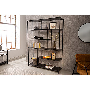 Knižnica/Regál 42025 135cm Slim Line  Čierny jaseň