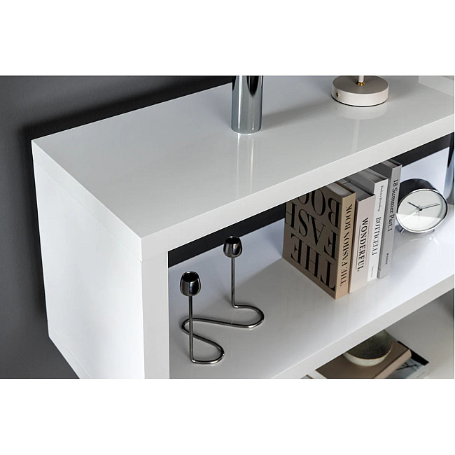 Knižnica/Regál Snake 46400 120cm Biely vysoký lesk