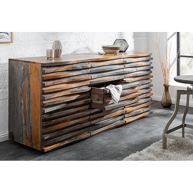 Komoda 39746 160cm Relief Drevo Sheesham/Palisander Komoda 39746 160cm Relief Drevo Sheesham/Palisander