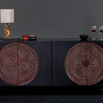 Komoda 41121 160cm Mandala Drevo Mango - PRODUKT JE SKLADOM U NÁS - 1Ks